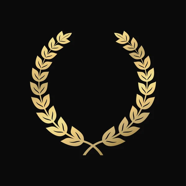 Gold laurel wreath. — Stock Vector