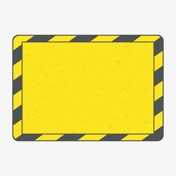 Hazard frame. Black and yellow lines frame with grunge. — Stock Vector