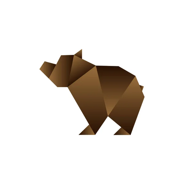 熊在折纸样式. — 图库矢量图片