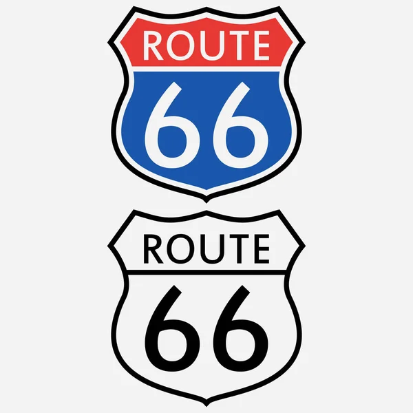 Route 66 sign set. — Stock Vector