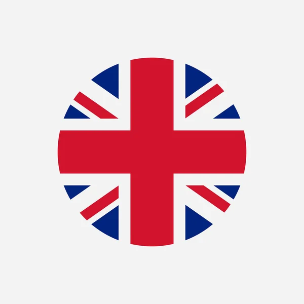 Flaga Wielkiej Brytanii. Union Jack okrągłe logo. — Wektor stockowy