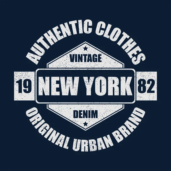 Tシャツのためのニューヨークのヴィンテージブランドグラフィック. — ストックベクタ