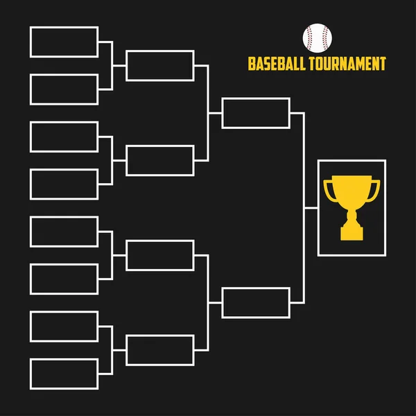 Support de tournoi. Régime de championnat de baseball . — Image vectorielle