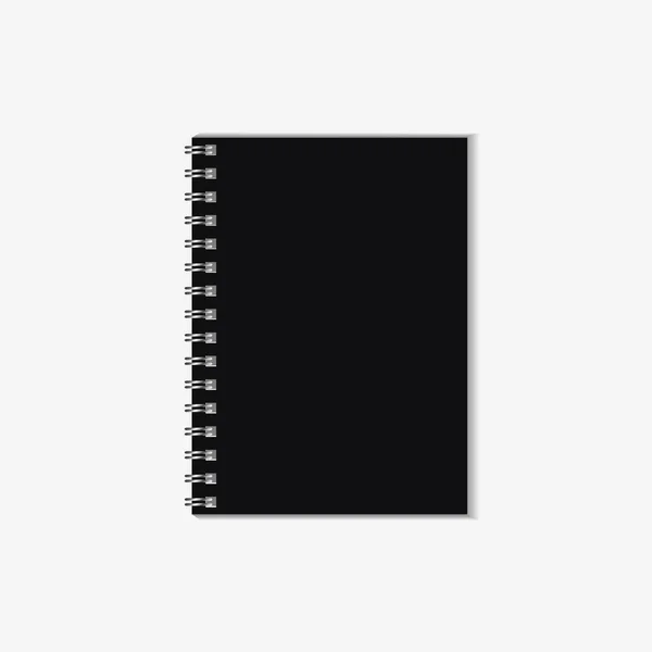 Una maqueta de cuaderno. Bloc de notas realista con espiral . — Vector de stock