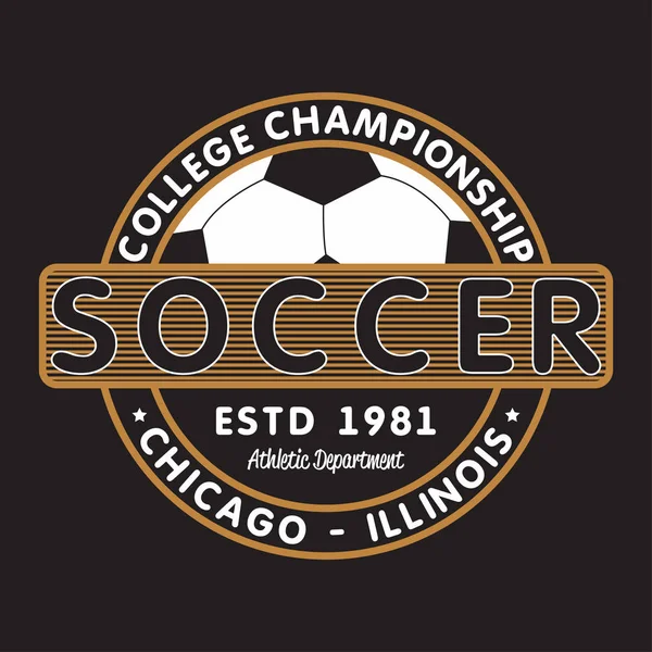 Abbigliamento sportivo calcio con pallone da calcio. Chicago . — Vettoriale Stock