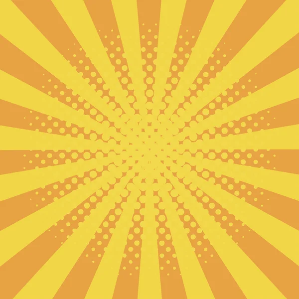 Komické pozadí s polotónový efekt a sluneční shluk — Stockový vektor