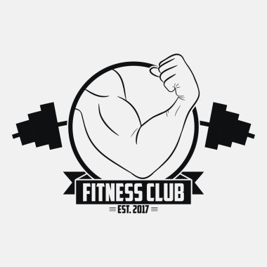 Fitness kulübü. Spor salonu logosu.