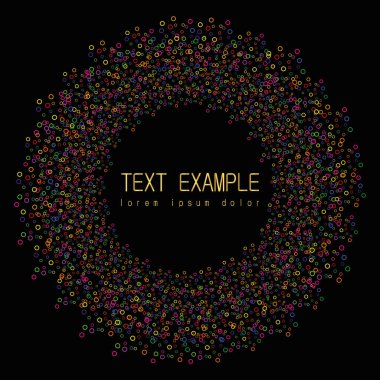 Renkli konfeti çerçevesi.