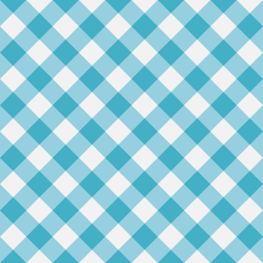 Mavi Gingham dikişsiz desen.