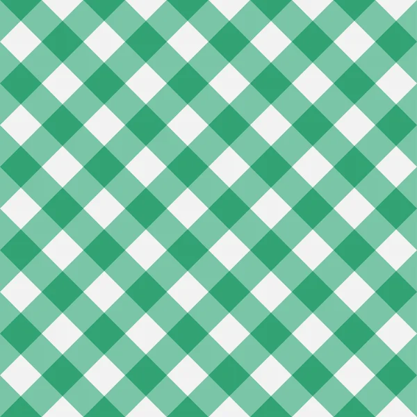 Gingham vert diagonale — Image vectorielle