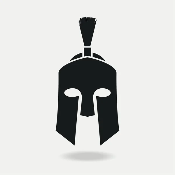 Spartan hjälm ikon fram. — Stock vektor