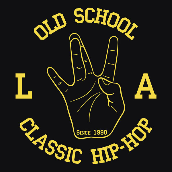 Los Angeles Hip-Hop typography for design clothes, t-shirts.