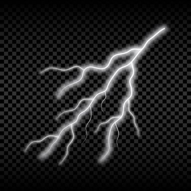Gerçekçi şimşek. Parlak elektrik ışığı