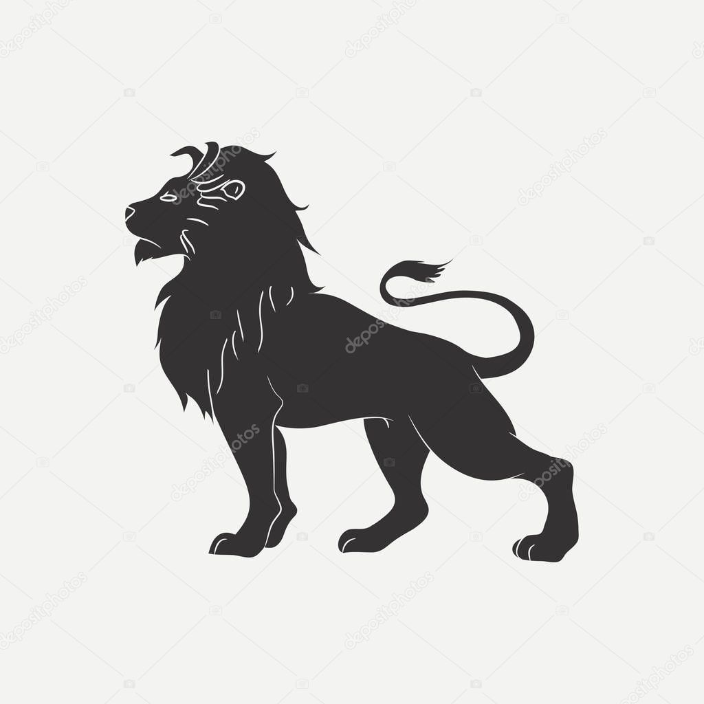Lion icon. Template. for logo.