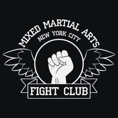 Dövüş Kulübü logosu. New York, Mma.