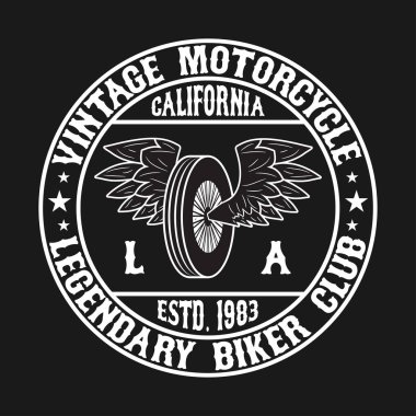 T-shirt için California motosiklet grafik.