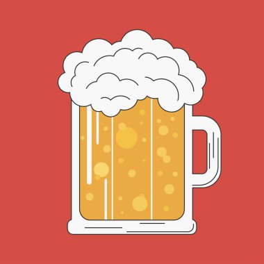 bira ve köpük bardak.