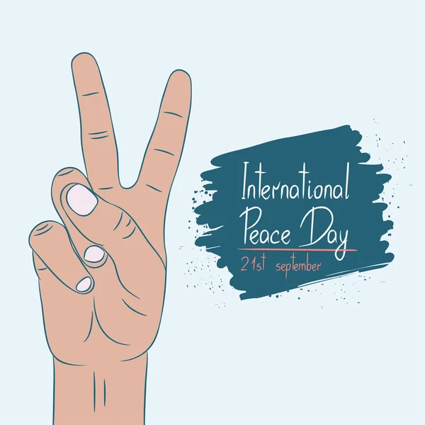 Dia Internacional da Paz - modelo de cartaz . —  Vetores de Stock
