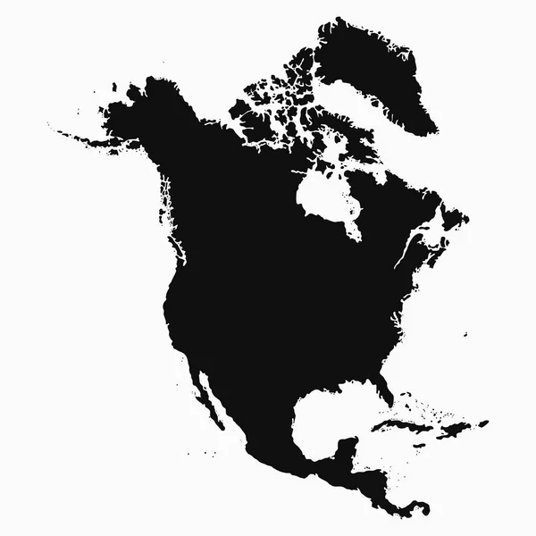 Carte d'Amérique du Nord. — Image vectorielle