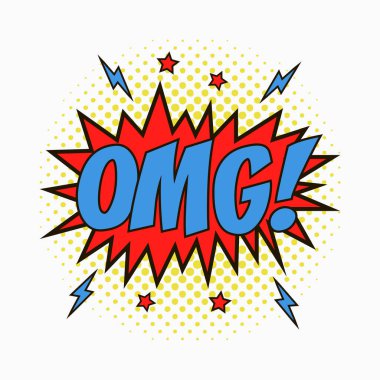 Duyguları ile Komik konuşma kabarcıkları - Omg