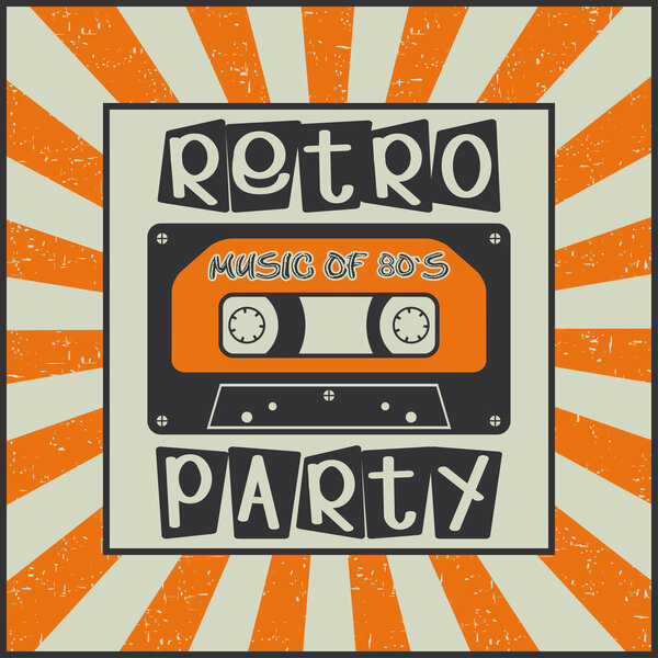 Retro party. Music of 80s.