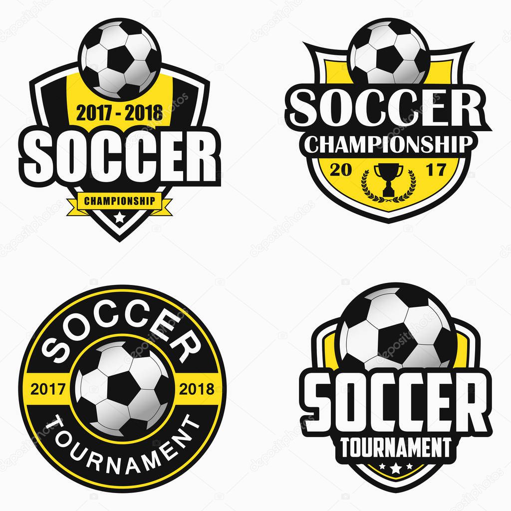 Soccer logo set.