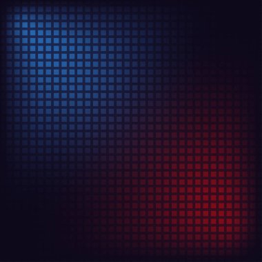 Mavi ve kırmızı kareler.