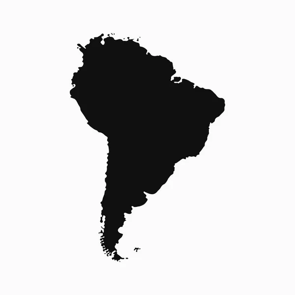 South America map - monochrome shape. — Stock Vector