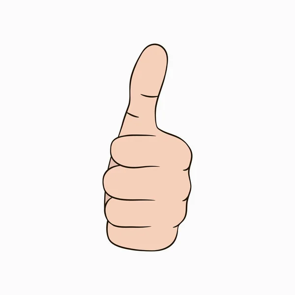 Thumb up sign. Cool, like, good, nice, bravo — Stock Vector