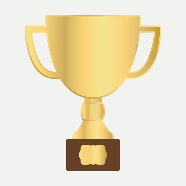Golden trophy cup. — Stock Vector