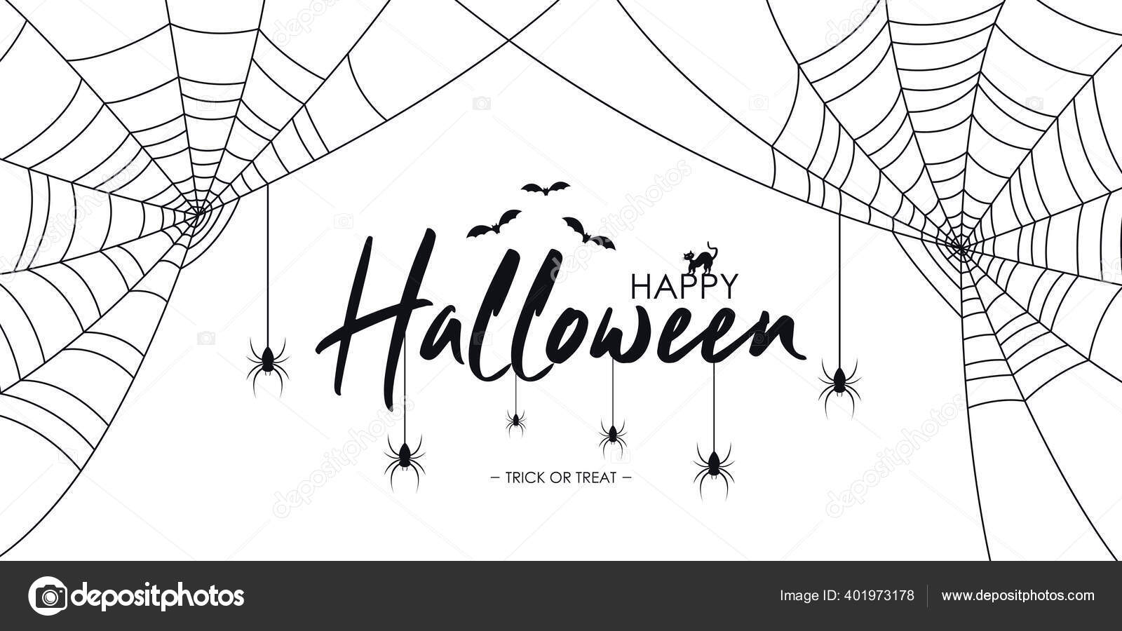 Halloween Spider Web Bannercobweb Background Corner Symbol