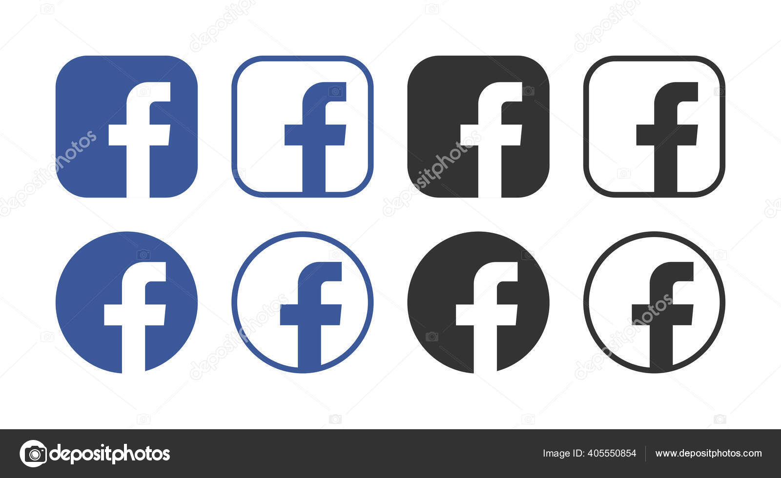 Facebook Symbole Gesetzt Logo Des Sozialen Netzwerks Facebook  Vektorillustration Stock-Vektorbild von ©Remo_Designer 405550854, image size:1600x980
