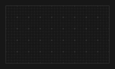 Noktalı, çizgili ve işaretli koyu kare şebeke dokusu. İçinde haçlar, noktalar ve çizgiler olan boş bir şebeke. Kare grafik kağıdının siyah dokusu. Vektör illüstrasyonu.