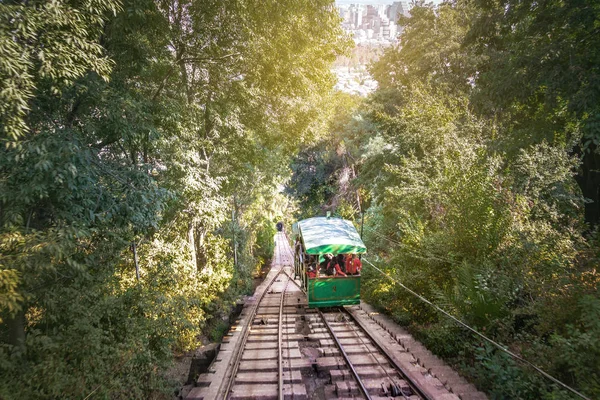 Funicular Del Cerro San Cristóbal Santiago Chile —  Fotos de Stock