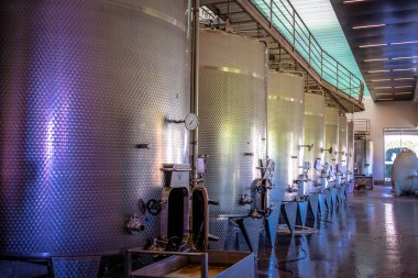 Santiago, Şili - 4 Nisan 2018: Undurraga Vineyard - Santiago, Şili