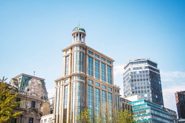 Santiago, Chile - Mar 8, 2018: Modern buildings in downtown Santiago - Santiago, Chile