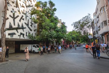 Santiago, Şili - 8 Mart 2018 Lastarria Mahallesi - Santiago, Şili