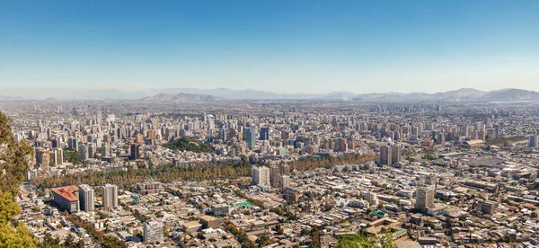 Panoramic Aerial View Downtown Santiago Santiago Chile — Stock Photo, Image