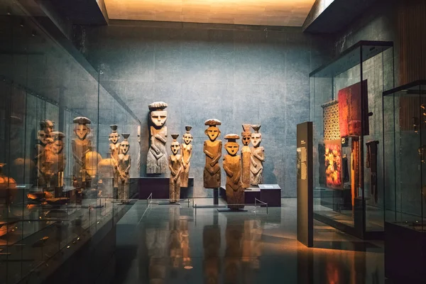 Santiago Chile Apr 2018 Chemamull Wood Statues Pre Columbian Art — Stock Photo, Image