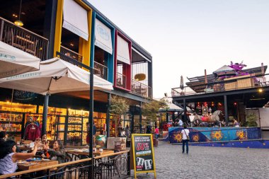 Santiago, Chile - Mar 13, 2018: Patio Bellavista commercial center and food court - Santiago, Chile