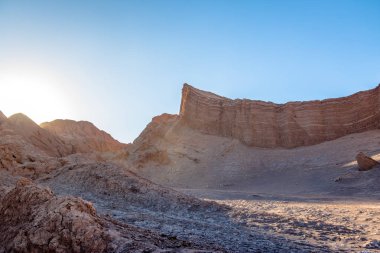 Amfitiyatro oluşumu Moon Valley - Atacama Çölü, Şili