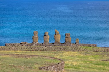 Ahu Tahai Moai heykeller Hanga Roa - Paskalya Adası, Şili oteller