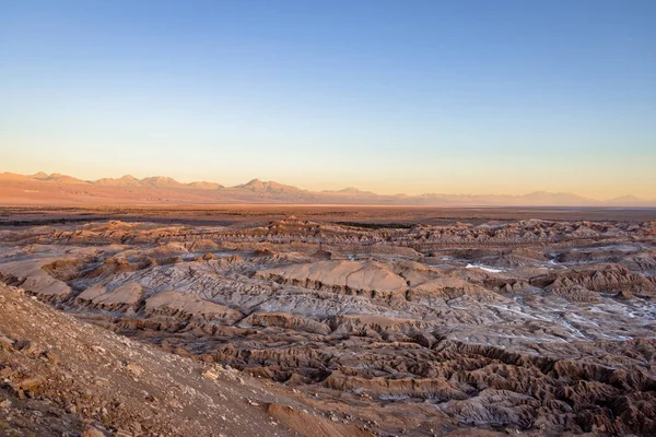 日落时的死亡谷 智利阿塔卡马沙漠 — 图库照片