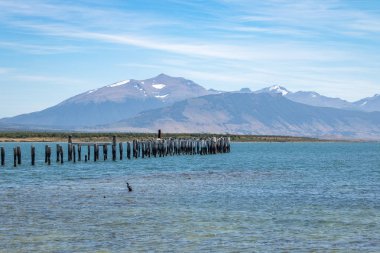 Old Dock in Almirante Montt Gulf in Patagonia - Puerto Natales, Magallanes Region, Chile