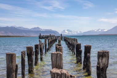 Old Dock in Almirante Montt Gulf in Patagonia - Puerto Natales, Magallanes Region, Chile