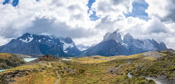 Πανοραμική Άποψη Της Torres Del Paine Εθνικό Πάρκο Παταγονία Της — Φωτογραφία Αρχείου