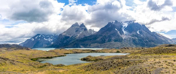 Panoramiczny Widok Torres Del Paine National Park Patagonia Chile — Zdjęcie stockowe