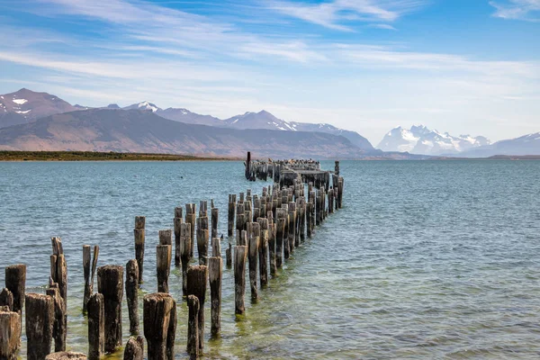 Old Dock Almirante Montt Gulf Patagonia Puerto Natales Magallanes Region — Stockfoto