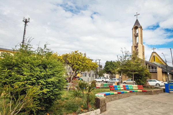 Ancud Cathedral Plaza Armas Square Ancud Chiloe Island Chile — Φωτογραφία Αρχείου