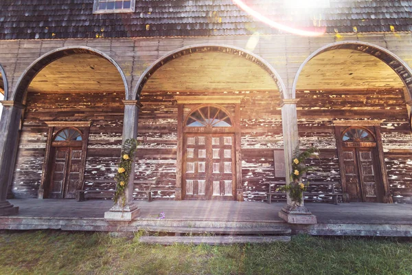 Drzwi Kościoła Quinchao Wyspa Chiloe Chile — Zdjęcie stockowe